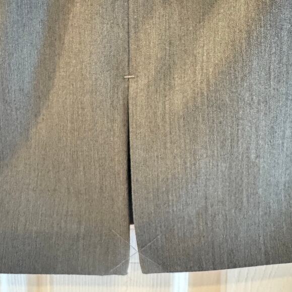 VTG Express Design Studio Gray Mini Plaid Pencil Career Skirt Pockets  2 Small - Picture 6 of 9